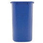 Rubbermaid Commercial Medium Deskside Recycling Container, Rectangular, Plastic, 28.13 qt, Blue View Product Image