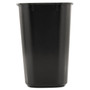 Rubbermaid Commercial Deskside Plastic Wastebasket, Rectangular, 3.5 gal, Black View Product Image