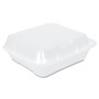 Genpak Snap-It Vented Foam Hinged Container, 3-Comp, White, 8 1/4x8x3, 100/BG, 2 BG/CT View Product Image