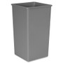 Rubbermaid Commercial Untouchable Square Waste Receptacle, Plastic, 50 gal, Gray View Product Image