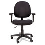Alera Essentia Series Swivel Task Chair with Adjustable Arms, Supports up to 275 lbs, Black Seat/Black Back, Black Base View Product Image