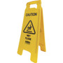 Rubbermaid Commercial Caution Wet Floor Floor Sign, Plastic, 11 x 12 x 25, Bright Yellow, 6/Carton View Product Image