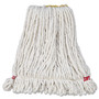 Rubbermaid Commercial Web Foot Wet Mop Head, Shrinkless, White, Small, Cotton/Synthetic, 6/Carton View Product Image