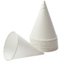 Konie Rolled Rim, Poly Bagged  Paper Cone Cups, 4.5oz, White, 5000/Carton View Product Image