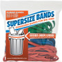 Alliance SuperSize Bands, 0.25" Width x Assorted Lengths, 4060 psi Max Elasticity, Assorted Colors, 24/Pack View Product Image
