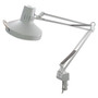 Ledu Three-Way Incandescent/Fluorescent Clamp-On Lamp, 9.38"w x 9.38"d x 44.5"h, White View Product Image