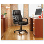 OLD - Alera Alera Fraze Executive High-Back Swivel/Tilt Leather Chair, Supports up to 275 lbs., Black Seat/Black Back, Black Base View Product Image