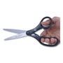 Westcott KleenEarth Basic Plastic Handle Scissors, 8" Long, 3.25" Cut Length, Black Straight Handle View Product Image