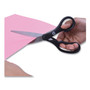 Westcott KleenEarth Basic Plastic Handle Scissors, 8" Long, 3.25" Cut Length, Black Straight Handle View Product Image