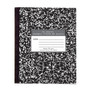 Roaring Spring Marble Cover Composition Book, Wide/Legal Rule, Black Cover, 8.5 x 7, 48 Sheets View Product Image