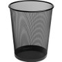 Rolodex Steel Round Mesh Trash Can, 4.5 gal, Black View Product Image