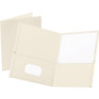 Oxford Twin-Pocket Folder, Embossed Leather Grain Paper, White, 25/Box View Product Image