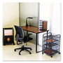 Safco Steel Workstation, 47.25w x 24d x 28.75h, Cherry/Black View Product Image