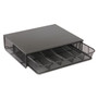 Safco One Drawer Hospitality Organizer, 5 Compartments, 12 1/2 x 11 1/4 x 3 1/4, Bk View Product Image