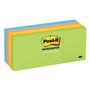 Post-it Notes Original Pads in Jaipur Colors, 1 1/2 x 2, 100-Sheet, 12/Pack View Product Image