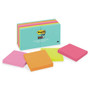 Post-it Notes Super Sticky Pads in Miami Colors, 3 x 3, 90/Pad, 12 Pads/Pack View Product Image