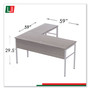 Linea Italia Urban Desk Workstation, 59w x 59d x 29.5h, Ash View Product Image