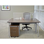 Linea Italia Trento Line Rectangular Desk, 47.25w x 23.63d x 29.5h, Mocha/Gray View Product Image