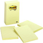 Post-it Notes Original Pads in Canary Yellow, Lined, 4 x 6, 100-Sheet, 5/Pack View Product Image