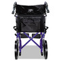 Medline Excel Deluxe Aluminum Transport Wheelchair, 19w x 16d, 300 lb Capacity View Product Image