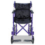 Medline Excel Deluxe Aluminum Transport Wheelchair, 19w x 16d, 300 lb Capacity View Product Image