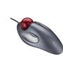 Logitech Trackman Marble Mouse, USB 1.0, Left/Right Hand Use, Gray/Red View Product Image