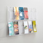 Safco Reveal Clear Literature Displays, 12 Compartments, 30w x 2d x 20.25h, Clear View Product Image