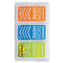 Post-it Flags Arrow Message 1" Page Flags, "Sign Here", Blue/Lime/Orange, 60/Pack View Product Image