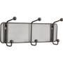 Safco Onyx Mesh Wall Racks, 3 Hook, 14.75w x 3d x 5.5h, Steel/Black View Product Image