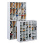 Safco Wood Mail Sorter with Adjustable Dividers, Stackable, 18 Compartments, Gray View Product Image