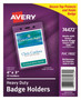 Avery Secure Top Heavy-Duty Badge Holders, Vertical, 3w x 4h, Clear, 25/Pack View Product Image