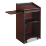 Safco Executive Mobile Lectern, 25.25w x 19.75d x 46h, Mahogany View Product Image