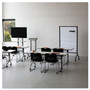 Safco Impromptu Magnetic Whiteboard Collaboration Screen, 42w x 21.5d x 72h, Black/White View Product Image