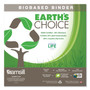 Samsill Earth's Choice Biobased Round Ring View Binder, 3 Rings, 0.5" Capacity, 11 x 8.5, White View Product Image