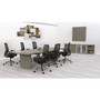 Safco Medina Conference Table Top, Half-Section, 72 x 48, Gray Steel View Product Image