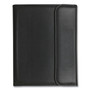 Samsill Professional Tri-Fold Padfolio w/Calculator, Writing Pad, Vinyl, Black View Product Image