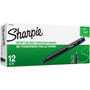 Sharpie Water-Resistant Ink Stick Plastic Point Pen, 0.88 mm, Blue Ink, Black/Gray/Blue Barrel, Dozen View Product Image