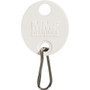 SteelMaster Oval Snap-Hook Key Tags, Plastic, 1 1/8 x 1 1/4, White, 20/Pack View Product Image
