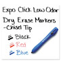 EXPO Click Dry Erase Marker, Broad Chisel Tip, Black, Dozen View Product Image