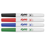 EXPO Low-Odor Dry-Erase Marker, Extra-Fine Needle Tip, Assorted Colors, 4/Pack View Product Image