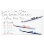 EXPO Low-Odor Dry-Erase Marker, Extra-Fine Needle Tip, Black, 4/Pack View Product Image