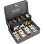 SteelMaster Tiered Cash Box w/Bill Weights, Cam Key Lock, Charcoal View Product Image