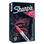 Sharpie Metallic Fine Point Permanent Markers, Bullet Tip, Red, Dozen View Product Image