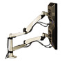 3M Dual Monitor Arm Mount, 5w x 21.5d x 27h, Silver View Product Image