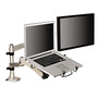 3M Dual Monitor Arm Mount, 5w x 21.5d x 27h, Silver View Product Image