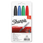 Sharpie Super Permanent Marker, Fine Bullet Tip, Assorted Colors, 4/Set View Product Image