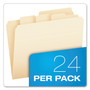 Pendaflex Divide It Up File Folders, 1/2-Cut Tabs, Letter Size, Manila, 24/Pack View Product Image