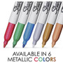 Sharpie Metallic Fine Point Permanent Markers, Bullet Tip, Silver, Dozen View Product Image