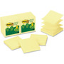 Post-it Greener Notes Recycled Pop-up Notes, 3 x 3, Canary Yellow, 100-Sheet, 12/Pack View Product Image