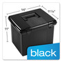 Pendaflex Portable File Boxes, Letter Files, 13.88" x 14" x 11.13", Black View Product Image